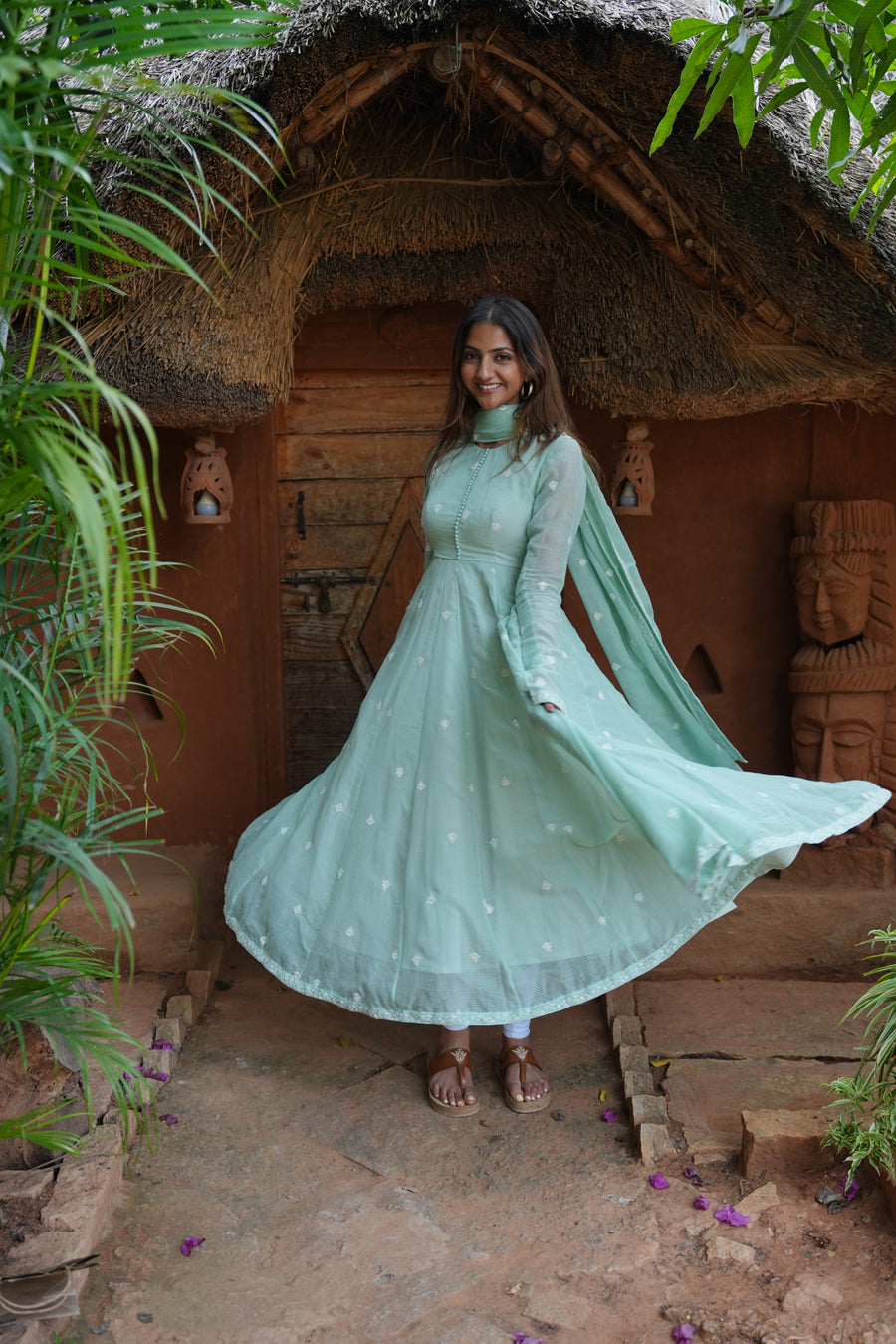 Celadon Anarkali