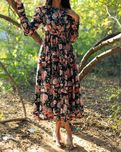Maxi Black Floral