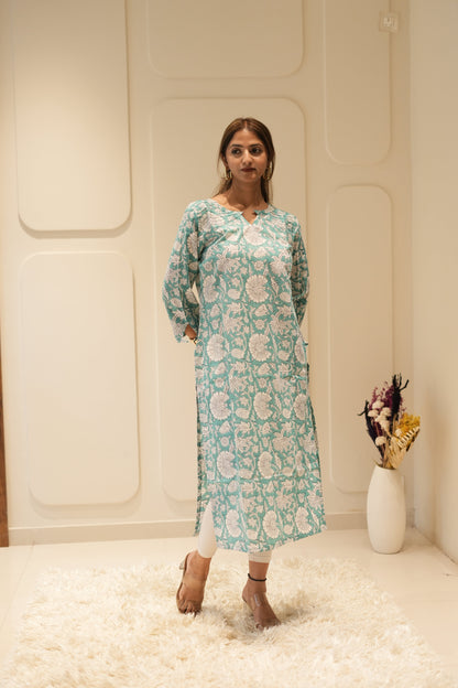 Maxi Turquoise Floral