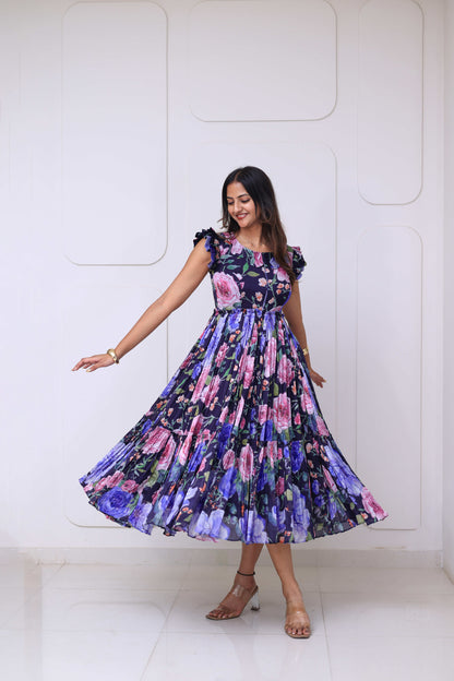 Midi Navy Floral