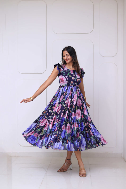 Midi Navy Floral
