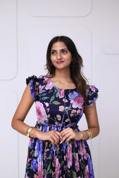 Midi Navy Floral